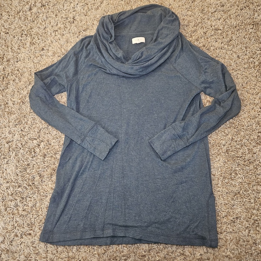 Lou & Grey Cowl Neck Dark Blue Sweater Womens Size Small Long Sleeve